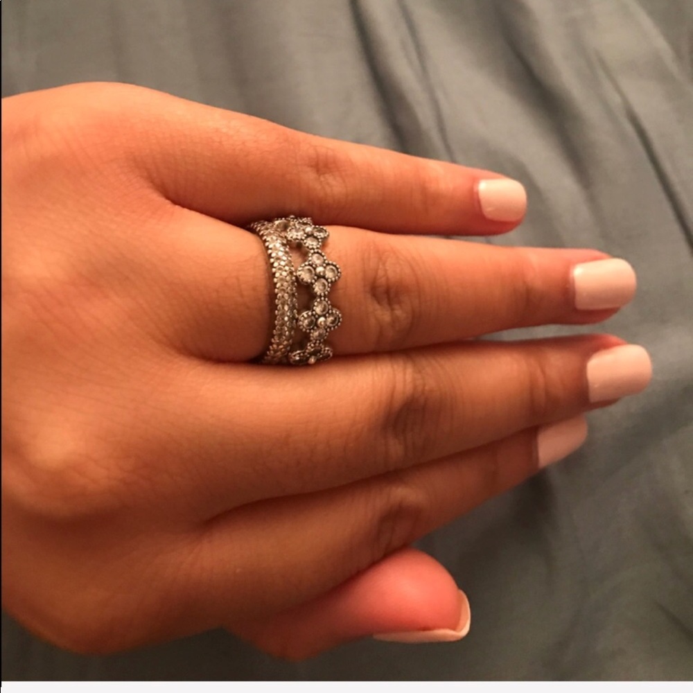 PANDORA Oriental Blossom Silver ring